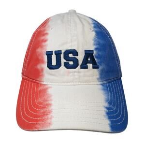 USA Slideback Baseball Cap Multicolor One Size Adjustable Patriotic Mighty Fine